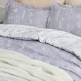 thumbnail image 3 of Oversized Queen Comforter Set - Lavender Bed Set, 3 Pieces Cute Floral Bedding, 1 Soft Reversible Botanical Flowers Comforter and 2 Pillow Shams, 3 of 6