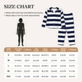 thumbnail image 6 of Bingfone Womens Pajama Sets Navy Blue And White Stripes Print,Long Sleeve Loungewear Pajamas Set-Small, 6 of 9