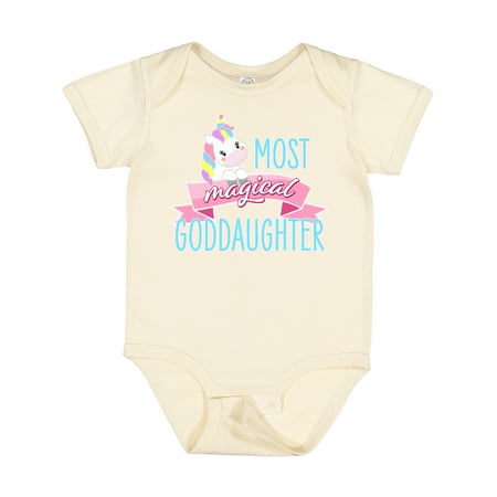 

Inktastic Most Magical Goddaughter- Cute Unicorn Gift Baby Girl Bodysuit