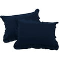 thumbnail image 1 of Egyptian Cotton King Size Pillow Covers Ruffle 600 Thread Count Sateen Ultra Soft Long Stable Cotton Comfortable Bed Pillow Cover (Set of 2, Navy Blue), 1 of 5