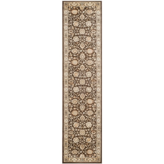 SAFAVIEH Florenteen Shanelle Oriental Runner Rug, Brown/Ivory, 2' x 8'