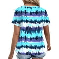 thumbnail image 2 of Womens Plus Size Summer Tops Trendy Tie Dye Tees Comfy Short Sleeve Shirts YH007 XL, 2 of 5