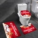 thumbnail image 5 of Juego de alfombrillas de baño navideñas, antideslizantes, para ducha, inodoro y bañera, suaves y absorbentes, para decoración del hogar, 3 piezas, diseño de gallo, 5 of 6