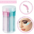 thumbnail image 2 of 100PCS Eyelash Brushes,with Container, Bendable Disposable Eyebrow Spoolies, Lash Brush for Lash Extensions, Eyebrow Spoolie, Castor Oil Brushes (50 Crystal Pink+50 Crystal Blue), 2 of 5