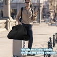 thumbnail image 2 of Bolsas de ropa para viajes, 1 paquete de bolsas de ropa colgantes resistentes de 45 pulgadas para hombres, cremallera de doble cara y 3 bolsillos grandes de malla, 2 of 5