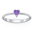 thumbnail image 2 of Heart Birthstone Ring - Amethyst (February), 2 of 6