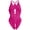 Hot Pink, variant on Lingerie For Women Lace Bodysuit Mesh Floral Deep V Neck Babydoll