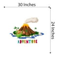 thumbnail image 4 of Cute Kids playing with Dinosaur Nursery DecorWall Decal Decoration Adventure Joyful Cartoon Cartoon Animals Decorating Ideas for Child's Bedroom Size: 30 In(W) x 24 In(H), 4 of 5