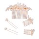thumbnail image 1 of unbranded 5Ud Peines De Oro Rosa Para Novia Ideal Para Bodas Y Celebraciones, 1 of 8