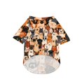 thumbnail image 4 of Dog Shirt Pet Sweatshirt Lightweight Casual Pet Apparel Colorful Animal Print Breathable Puppy Clothing Comfortable Daily Wear for Small Medium Dogs Cats Orange 1 Pack, 4 of 6
