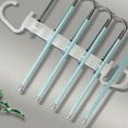 thumbnail image 2 of 2PCS 5 Rods-Steel Natural Color (Stainless Steel Hook) Folding Pants Rack Telescopic Multi-Purpose Multi-layer Pants Rack Hanger Hook Pants Rack Wholesale Stainless Steel Storage Artifact Pants Hanger, 2 of 14
