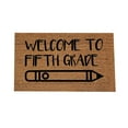 thumbnail image 1 of Coir Doormat Funny Outdoor Mats for Porch Rug for Entryway Indoor Washable Door Mats for Crafting Anti-Slip Mat Backing Perfect for Indoor and Outdoor Use, 16x24 Inch WELCOME TO FIFTH GRADE, 1 of 4