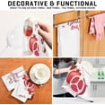 thumbnail image 3 of Watercolor Glass Wine Tea Towels Set of 1 Pomegranates Fruits Kitchen Dish Cloth with Hanging Loop, 18"x28"Lint-Free Absorbent Towel for Kitchen Drying Wiping and Cleaning, 3 of 6