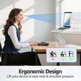 thumbnail image 3 of Adjustable Laptop Stand Ergonomic with Rotating Base Foldable & Portable Laptop Riser Compatible with MacBook Dell HP Lenovo and Other Laptops (Silver), 3 of 8
