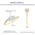 thumbnail image 6 of Rosec Jewels Lab Created Diamond Heart Engagement Ring - Certified Promise Ring (1 Ct, EF-VS Quality), 14K Yellow Gold, US 13.00, 6 of 7