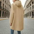 thumbnail image 6 of Byworldtasic Women's Jacket Packable Waterproof Rain Jacket with Hood Raincoat Windbreaker Long Hooded Trench Coats, 6 of 8