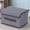Gray#2220, variant on Linen Cloth Covered Storage Box Set Foldable Fabric Organizer with Lid for Clothing and Household Items Large Decorative Bins with Handles Pack of Two