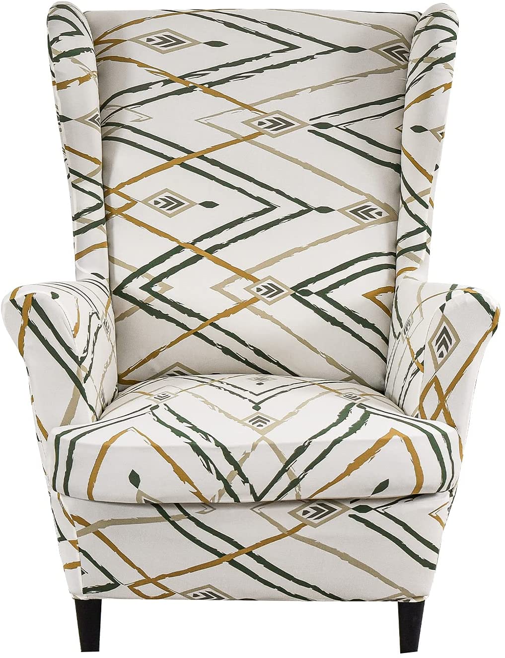 Wingback Chair Slipcovers 2Piece Stretch Spandex Wing Chair Covers