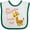 White and Green, variant on Inktastic My Peepaw Loves me- cute giraffe Boys or Girls Baby Bib