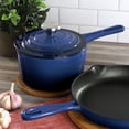 thumbnail image 7 of MegaChef 2 Quart Enameled Cast Iron Sauce Pan in Gradient Dark Blue, 7 of 7
