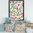 thumbnail image 3 of Designart 'Vintage Blue and Pink Wildflowers' Traditional Framed Art Print, 3 of 4
