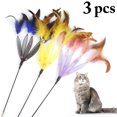 thumbnail image 2 of 3PCS Cat Teaser Wand Interactive Funny Fashion Cat Feather Toy Cat Training Toy, 2 of 10