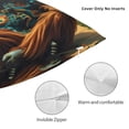 thumbnail image 3 of Fuzoiu Forest Meditating Gorilla Print Square Pillow Cover,Hidden Zipper Design,Luxury Square Pillow Case, Throw Pillow,Couch Cushion-22"x22", 3 of 7