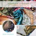 thumbnail image 4 of Touchbetter Extra Long Boho Shower Curtain - Bohemian Chic Floral Ethnic Style Printed Flowers Fabric Cloth Shower Curtain Set with 12 Hooks Bathroom Decor Bathtub Curtain, 72"×84", 4 of 6