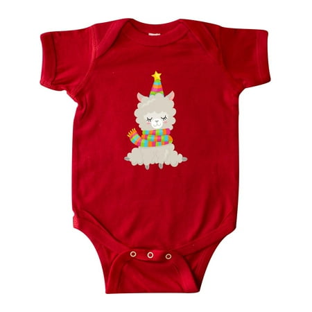 

Inktastic Sleeping Llama with Striped Scarf and Hat Gift Baby Boy or Baby Girl Bodysuit