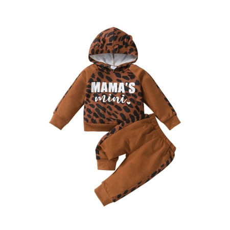 

Bmnmsl Baby Sets Leopard Long Sleeve Pullover Shirt Casual Pants