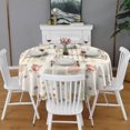 thumbnail image 2 of Pioneer Flower Floral Print Pattern Round Tablecloth 60"x60",Wrinkle Wipeable Table Cloth for Kitchen Dining Room Picnic Patio Party, 2 of 6