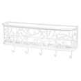 thumbnail image 6 of mDesign Metal Wall Mount Entryway Storage, Mail Sorter Basket - Matte White, 6 of 6