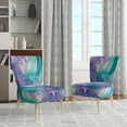 thumbnail image 2 of Designart "Colorful Liquid Fluid Pattern Ii" Upholstered Modern & Contemporary Accent Chair and Fractals Arm Chair - Multiple Color & Pattern, 2 of 7