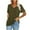 Army Green, variant on MIUOWANP Womens T-shirts Casual Solid Color Loose Fit V-neck Short Sleeve Top Size XXL(12)Brown