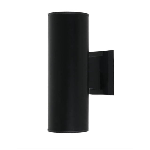 Lampara Arbotante De Pared Exterior Negra Circular Doble Iluminacion Luz Vic