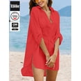 thumbnail image 2 of Oudiya Beach Cover Ups for Women Bikini Shirt Swimsuit Coverup Beach Dress Shirt, S-3XL, 2 of 3