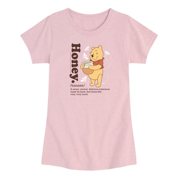 Winnie the Pooh - Honey Definition - Toddler Girls Fitted Short Sleeve T-Shirt