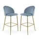 thumbnail image 1 of Sillas Altas Zurich Para Barra de Cocina Banco Desayunador Tapizado con Asiento Suave 2 Piezas Azul Claro, 1 of 6