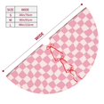 thumbnail image 3 of Yiaed Irregular Plaid Print Christmas Tree Skirt , Tree SkirtsTree Mat for Christmas Winter Holiday Indoor Decorations-30", 3 of 7