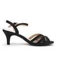 thumbnail image 2 of BURUDANI Women'S Summer Open Toe Low Heels Sandals Fashion Ankle Strap Party Dress Sandals BLACK Size 6, 2 of 5