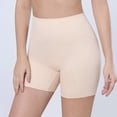 thumbnail image 2 of Peichun Womens Smooth and Seamless Under Shorts for Dresses Stretch High Waist Safety Shorts Pure Color Comfortable Breathable Boxer Underwear for Skirt Bottoming Beige M, 2 of 3