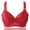 33-Red, variant on YWDJ Bras for Women Plus Size Push up Back Closures Bras Wireless Sleep Bras Adjustable Straps Full Coverage Wrap Comfy Bras Padded Plus Size Comfort Bras Solid Lounge Bras Pink 40BCD
