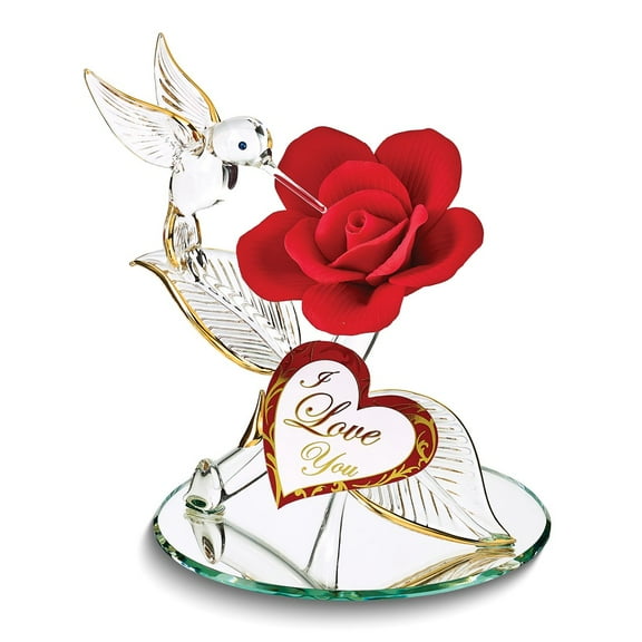 Glass Baron Hummingbird "I Love You" Rose