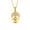 Gold-D, variant on Crystal Rhinestones Skull Pendant Necklace for Halloween & Punk Rock - Gold-C