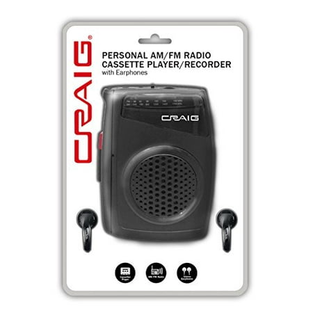 CRAIG CS 2304 Personal AM/FM Radio Cassette Player/Recorder with