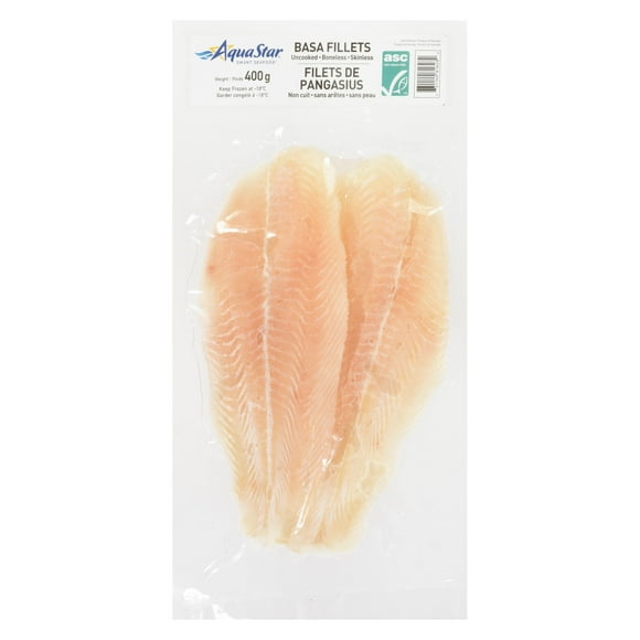 Aqua Star Basa Fillets, - Uncooked<br>- Boneless<br>- Skinless