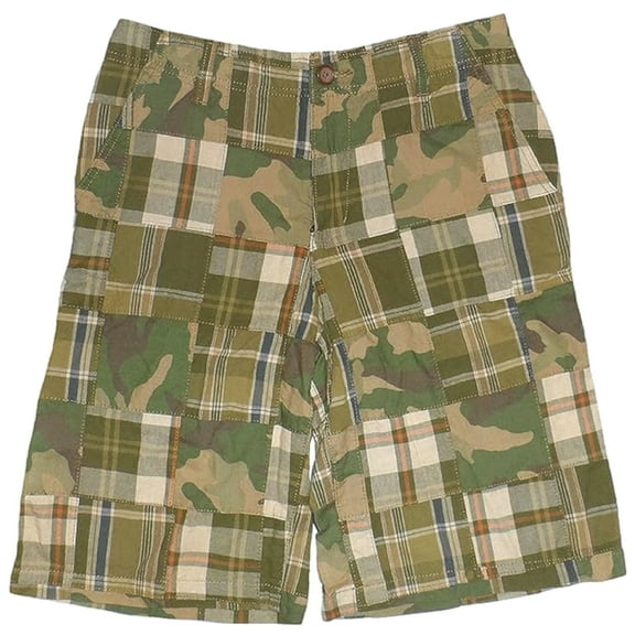 Urban Pipeline Big Boy's Flat Front Green/Camo Shorts (16 Regular)