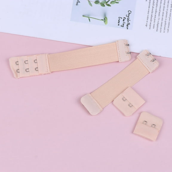 Topbathy 4Pcs Pink Bra Back Extension Buckle Adjustable Stretchy Bra Strap for Clothing