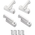 thumbnail image 1 of Cerraduras de seguridad, limitador de rotación de ventanas con tornillos, pestillos blancos para ventanas, cerraduras bloqueadoras de marco para varias puertas y ventanas y seguridad para el hoga, 1 of 5