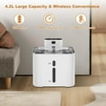 thumbnail image 2 of Acekid 4.2L Wireless Cat Water Fountain Stainless Steel Cat Drinking Fountain Charging Automatic Circulation Ultra Quiet White, 2 of 7